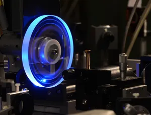 Coumarin dye in a rotating cuvette